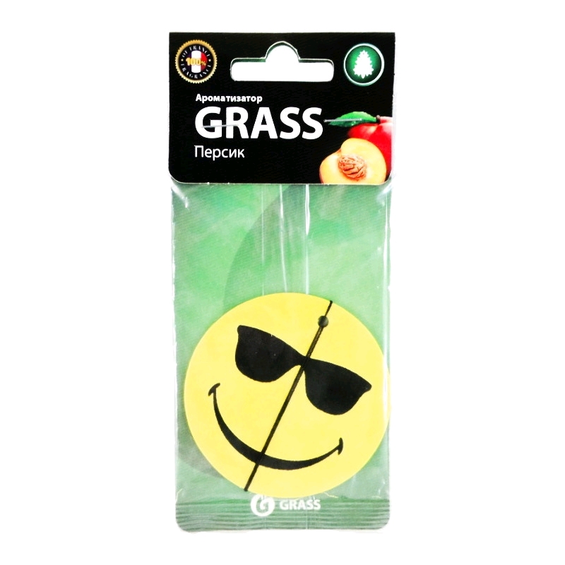 Ароматизатор воздуха картонный GRASS ST-0398 Смайл (персик) Ароматизатор воздуха картонный GRASS ST-0398 Смайл (персик)
