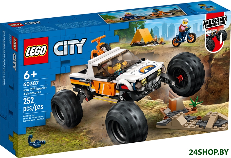 Конструктор LEGO City 60387 Приключения на внедорожнике Конструктор LEGO City 60387 Приключения на внедорожнике