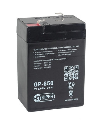 Аккумулятор для ИБП Kiper GP-650 F1 (6В/5 А·ч) Аккумулятор для ИБП Kiper GP-650 F1 (6В/5 А·ч)