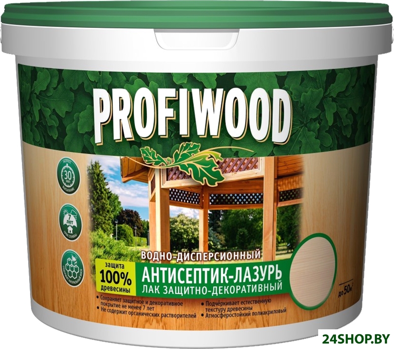Антисептик Profiwood антисептик-лазурь водно-дисперсионный (тиковое дерево, 0.9 л) Антисептик Profiwood антисептик-лазурь водно-дисперсионный (тиковое дерево, 0.9 л)