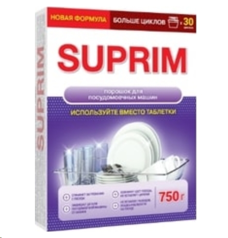 Порошок для посудомоечных машин Suprim 0.75 кг Порошок для посудомоечных машин Suprim 0.75 кг
