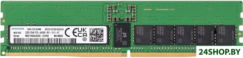 Оперативная память Samsung 32ГБ DDR5 6400 МГц M321R4GA3EB2-CCP Оперативная память Samsung 32ГБ DDR5 6400 МГц M321R4GA3EB2-CCP