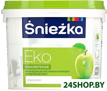 Краска Sniezka Eko 1 л (снежно-белый) Краска Sniezka Eko 1 л (снежно-белый)