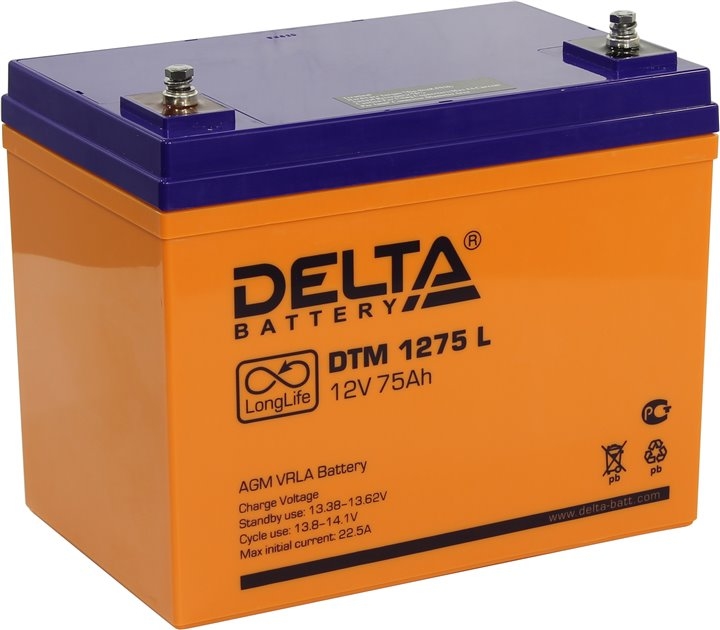 Аккумулятор для ИБП Delta DTM 1275L Аккумулятор для ИБП Delta DTM 1275L
