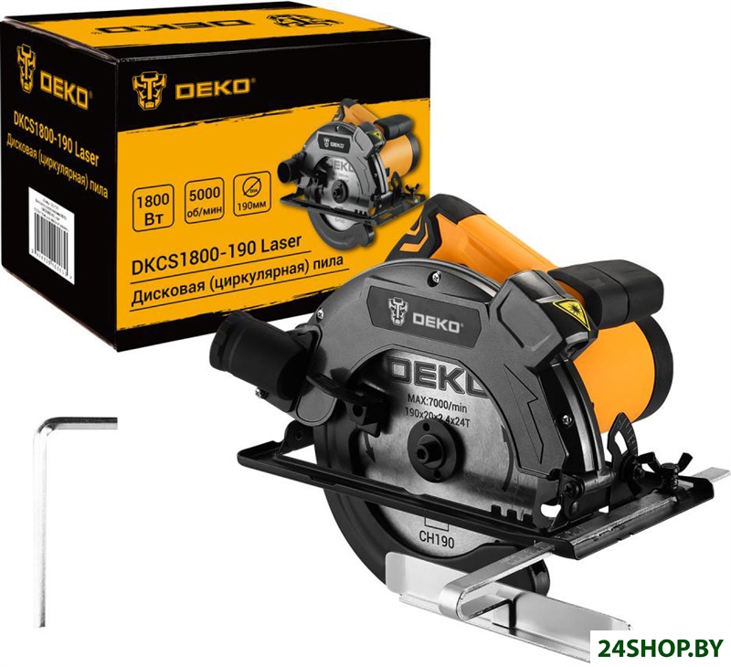Дисковая (циркулярная) пила Deko DKCS1800-190 Laser 083-1011 Дисковая (циркулярная) пила Deko DKCS1800-190 Laser 083-1011