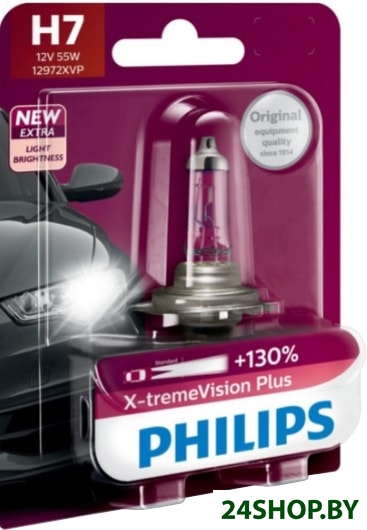 Галогенная лампа Philips H7 X-tremeVision Plus 1шт Галогенная лампа Philips H7 X-tremeVision Plus 1шт