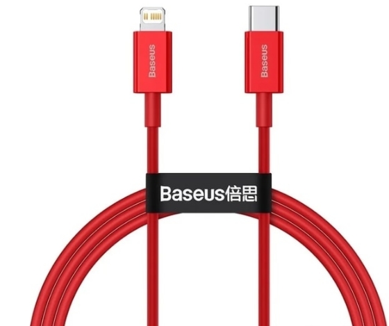 Кабель Baseus CATLYS-C09 USB Type-C - Lightning (2 м, красный) Кабель Baseus CATLYS-C09 USB Type-C - Lightning (2 м, красный)