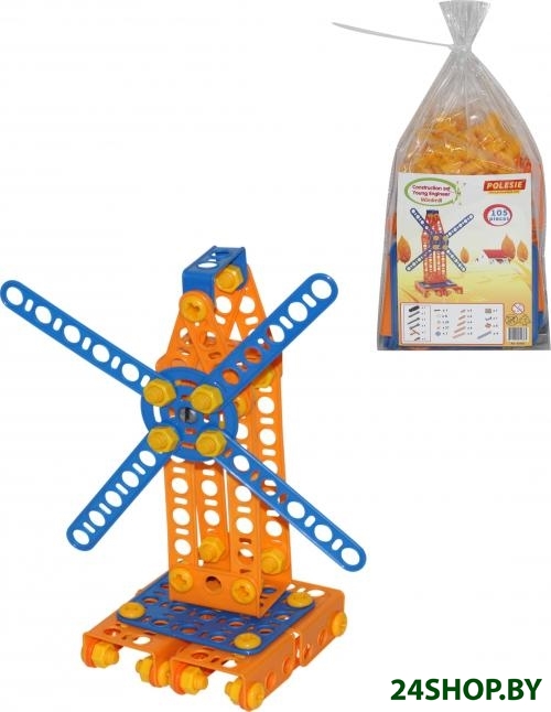 Конструктор Полесье Изобретатель-Мельница №1 (105 элементов) (в пакете) (55385) Конструктор Полесье Изобретатель-Мельница №1 (105 элементов) (в пакете) (55385)