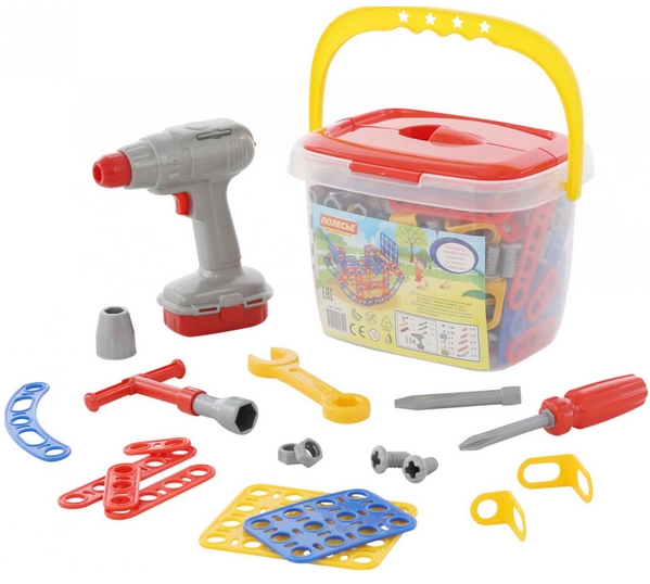 Конструктор Полесье Изобретатель-Качели №2 (122 элемента) + шуруповёрт (в ведёрке) (58102) Конструктор Полесье Изобретатель-Качели №2 (122 элемента) + шуруповёрт (в ведёрке) (58102)