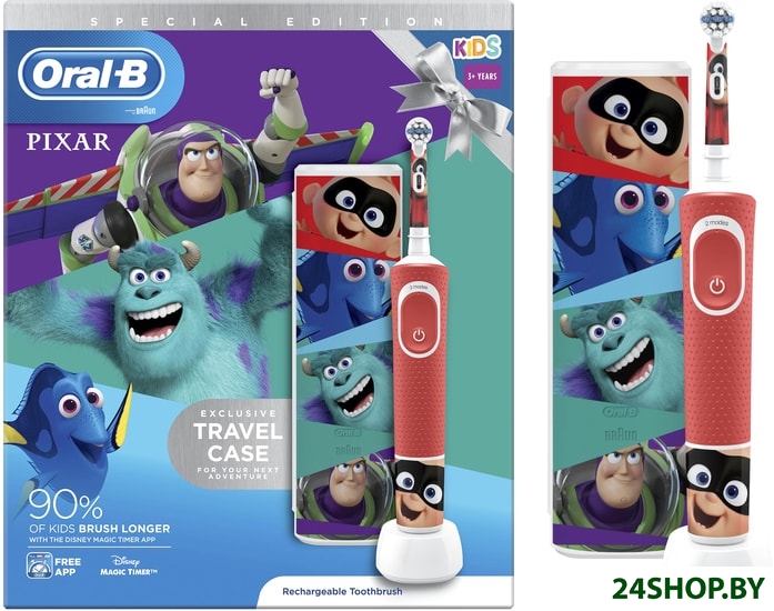 Электрическая зубная щетка Oral-B Kids Pixar D100.413.2KX Электрическая зубная щетка Oral-B Kids Pixar D100.413.2KX