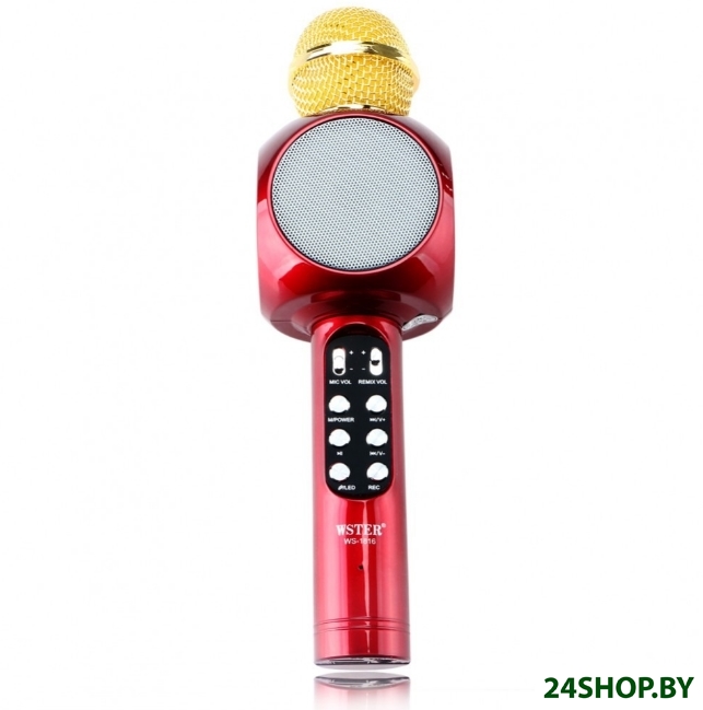 Микрофон Wster WS-1816 (красный) Микрофон Wster WS-1816 (красный)