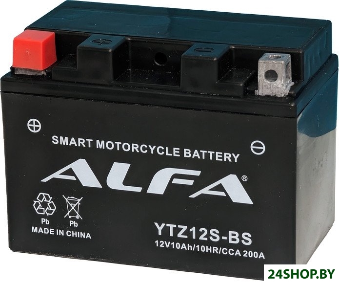 Мотоциклетный аккумулятор ALFA YTZ12S-BS (10 А·ч) Мотоциклетный аккумулятор ALFA YTZ12S-BS (10 А·ч)