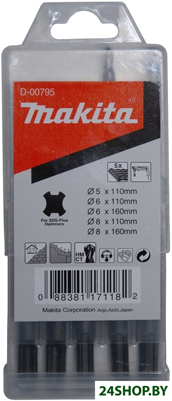 Набор буров Makita D-00795 (5 предметов) Набор буров Makita D-00795 (5 предметов)