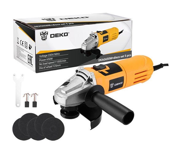 Угловая шлифмашина Deko DKAG650W SET Угловая шлифмашина Deko DKAG650W SET