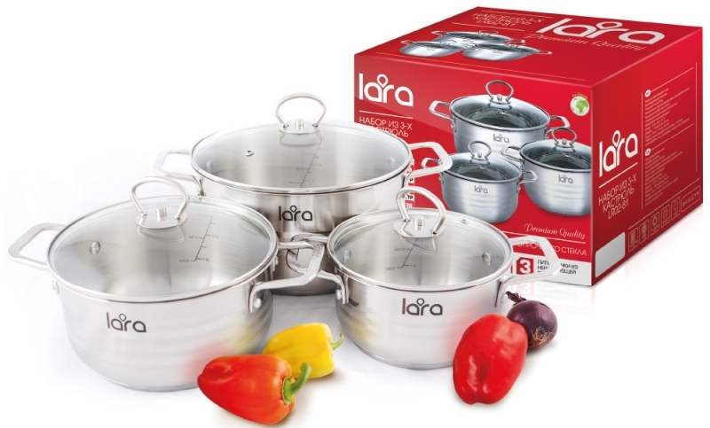 Набор кастрюль LARA LR02-81 Standart Набор кастрюль LARA LR02-81 Standart