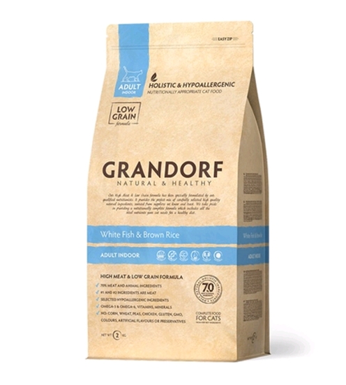 Сухой корм для кошек Grandorf White Fish and Brown Rice Indoor (2 кг) Сухой корм для кошек Grandorf White Fish and Brown Rice Indoor (2 кг)