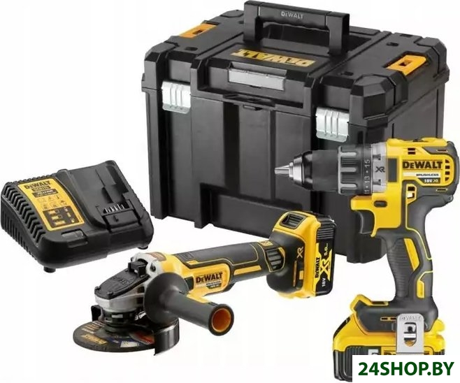 DeWalt DCK2020P2T (шуруповерт, УШМ, кейс) DeWalt DCK2020P2T (шуруповерт, УШМ, кейс)