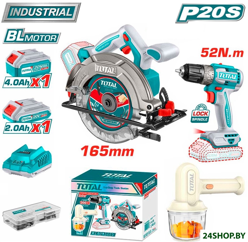 Total TOSLI240583 (циркулярка, шуруповерт, миксер, 2 АКБ) Total TOSLI240583 (циркулярка, шуруповерт, миксер, 2 АКБ)