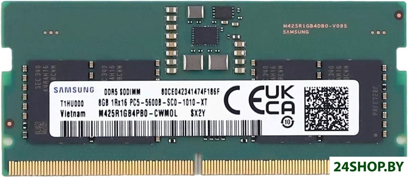 Оперативная память Samsung 8ГБ DDR5 SODIMM 5600 МГц M425R1GB4PB0-CWM0L Оперативная память Samsung 8ГБ DDR5 SODIMM 5600 МГц M425R1GB4PB0-CWM0L