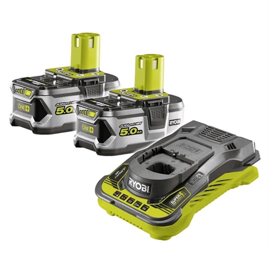 Аккумулятор с зарядным устройством Ryobi RC18150-250 5133004422 (18В/5 Ah + 18В) Аккумулятор с зарядным устройством Ryobi RC18150-250 5133004422 (18В/5 Ah + 18В)