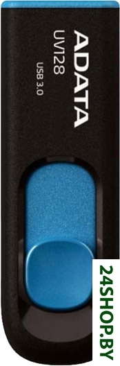 Флеш-память A-Data DashDrive UV128 Black/Blue 64GB (AUV128-64G-RBE) Флеш-память A-Data DashDrive UV128 Black/Blue 64GB (AUV128-64G-RBE)