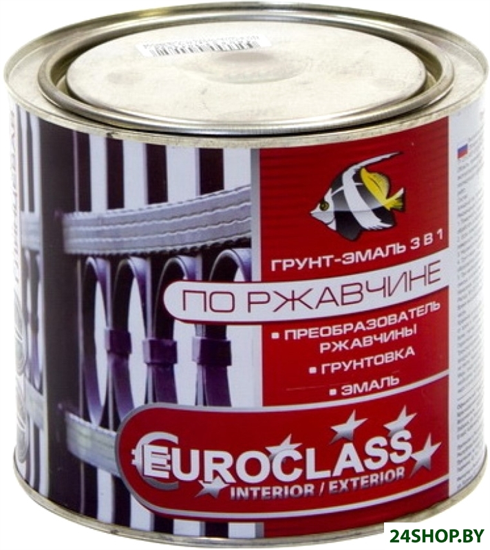 Эмаль Euroclass грунт-эмаль по ржавчине (синий, 1.9 кг) Эмаль Euroclass грунт-эмаль по ржавчине (синий, 1.9 кг)