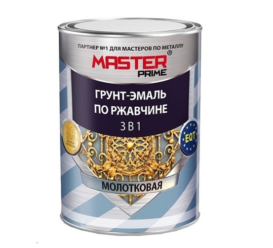 Грунт-эмаль Master Prime По ржавчине 3 в 1 молотковая 2 л (шоколадный) Грунт-эмаль Master Prime По ржавчине 3 в 1 молотковая 2 л (шоколадный)