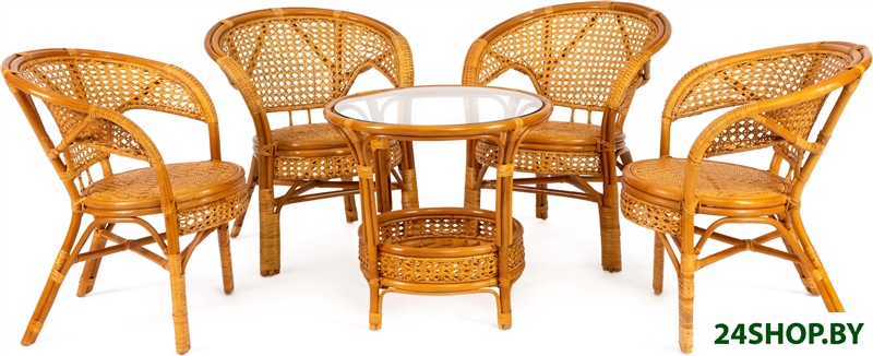Набор садовой мебели TetChair Pelangi (стол/4 кресла, honey) Набор садовой мебели TetChair Pelangi (стол/4 кресла, honey)