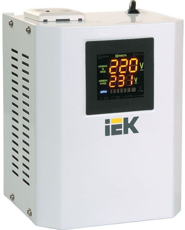 Стабилизатор напряжения IEK Boiler 0,5 кВА Стабилизатор напряжения IEK Boiler 0,5 кВА