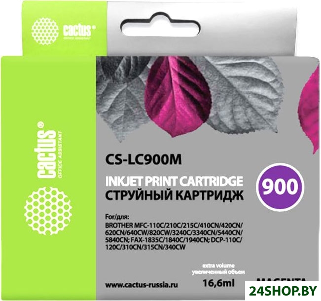 Картридж CACTUS CS-LC900M (аналог Brother LC900M) Картридж CACTUS CS-LC900M (аналог Brother LC900M)