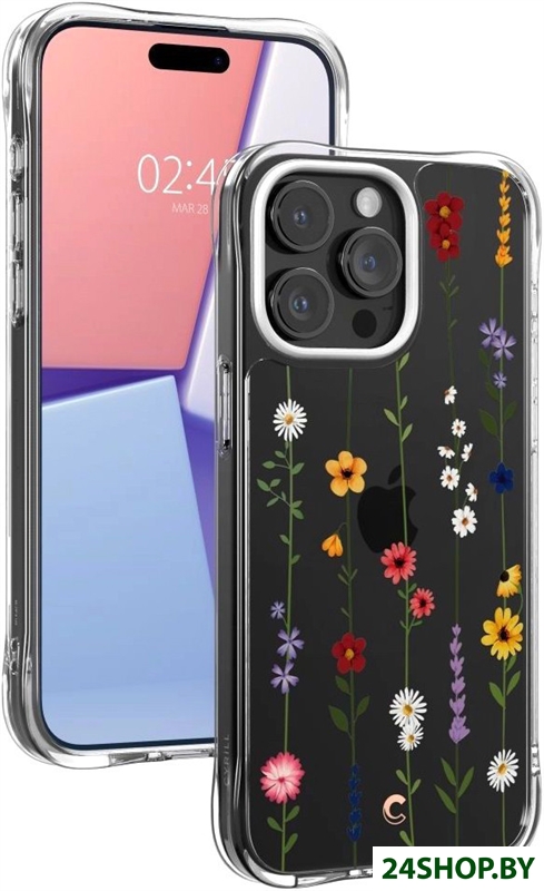 Чехол для телефона Spigen Cyrill Cecile для iPhone 15 Pro Max ACS06625 (прозрачный/цветы) Чехол для телефона Spigen Cyrill Cecile для iPhone 15 Pro Max ACS06625 (прозрачный/цветы)