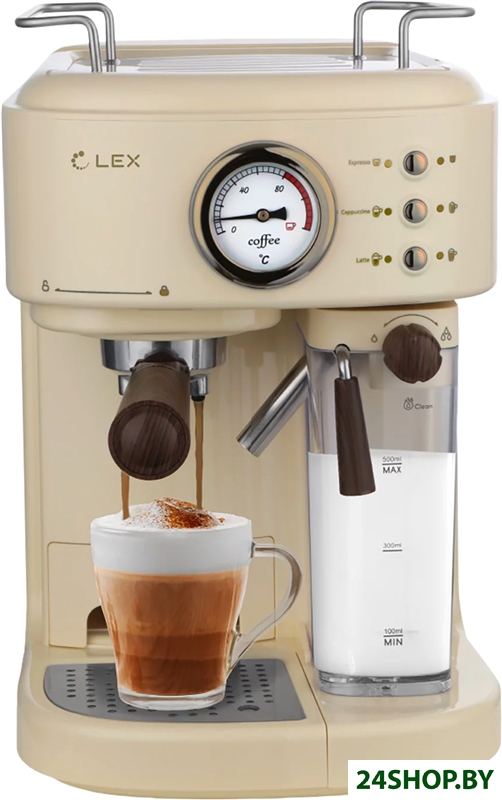 Рожковая помповая кофеварка LEX LXCM 3504-1 Рожковая помповая кофеварка LEX LXCM 3504-1