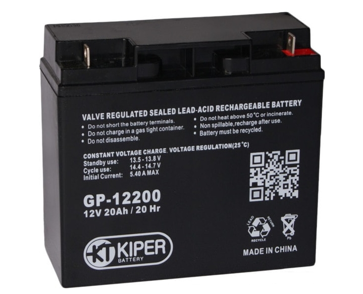 Аккумулятор для ИБП Kiper GP-12200 (12В/20 А·ч) Аккумулятор для ИБП Kiper GP-12200 (12В/20 А·ч)