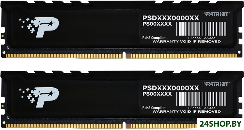Оперативная память Patriot Signature Premium 2x32ГБ DDR5 4800МГц PSP564G4800KH1 Оперативная память Patriot Signature Premium 2x32ГБ DDR5 4800МГц PSP564G4800KH1