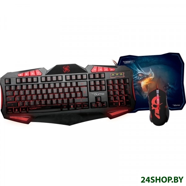 Мышь + клавиатура + коврик QUMO Axe Strike Мышь + клавиатура + коврик QUMO Axe Strike