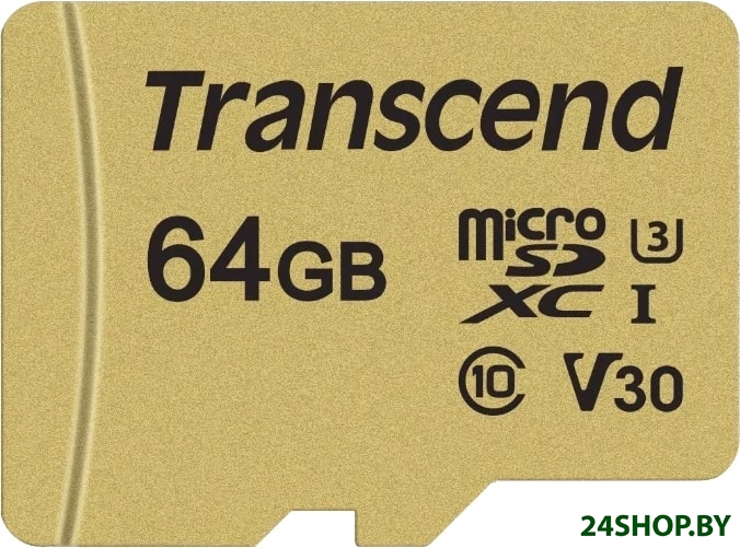 Карта памяти Transcend microSDHC 500S 64GB + адаптер (TS64GUSD500S) Карта памяти Transcend microSDHC 500S 64GB + адаптер (TS64GUSD500S)