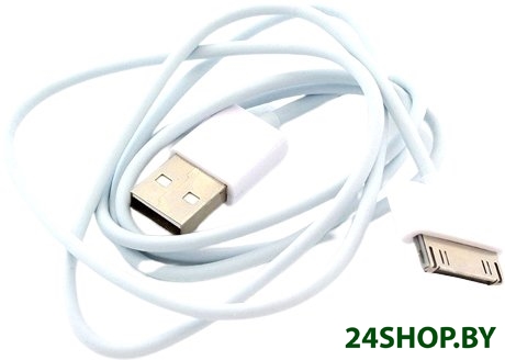 Кабель Sipl PKU1E USB Type-A - Apple 30-pin (1 м, белый) Кабель Sipl PKU1E USB Type-A - Apple 30-pin (1 м, белый)