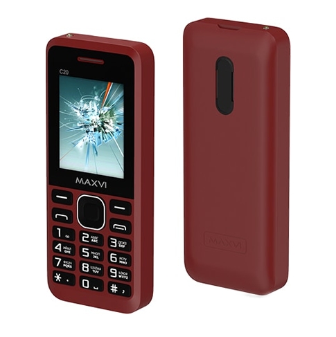 Мобильный телефон Maxvi C20 (винный красный, без ЗУ) Мобильный телефон Maxvi C20 (винный красный, без ЗУ)
