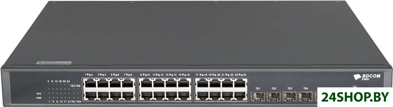 Управляемый коммутатор 3-го уровня BDCOM S3900-24T6X Управляемый коммутатор 3-го уровня BDCOM S3900-24T6X