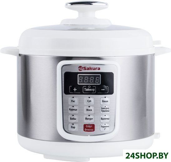 Мультиварка-скороварка Sakura SA-7764WS 5,0л Мультиварка-скороварка Sakura SA-7764WS 5,0л