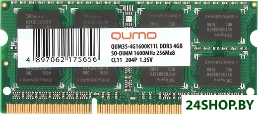 Оперативная память QUMO QUM3S-4G1600K11R Оперативная память QUMO QUM3S-4G1600K11R