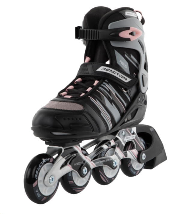 Роликовые коньки Reaction S20ERERS019-AK / YM70JUHS52 (р-р 41, серый/розовый) Роликовые коньки Reaction S20ERERS019-AK / YM70JUHS52 (р-р 41, серый/розовый)