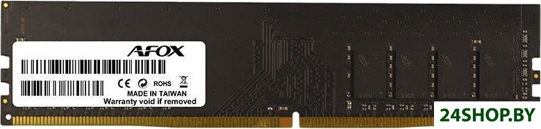 Оперативная память AFOX 8ГБ DDR4 3200 МГц AFLD48PH1P Оперативная память AFOX 8ГБ DDR4 3200 МГц AFLD48PH1P