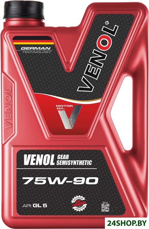 Трансмиссионное масло Venol Gear Semisynthetic GL-5 75W-90 1л Трансмиссионное масло Venol Gear Semisynthetic GL-5 75W-90 1л