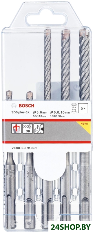 Набор буров Bosch 2608833910 (5 предметов) Набор буров Bosch 2608833910 (5 предметов)