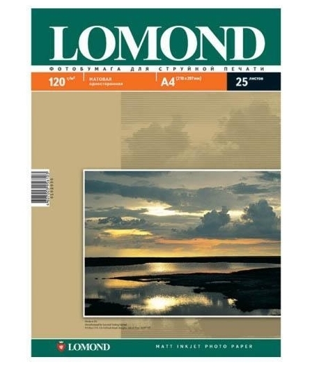 Фотобумага Lomond Односторонняя матовая A4 120г/м2 25л (0102030) Фотобумага Lomond Односторонняя матовая A4 120г/м2 25л (0102030)