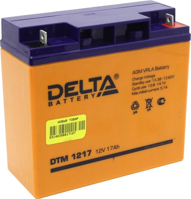 Аккумулятор для ИБП Delta DTM 1217 Аккумулятор для ИБП Delta DTM 1217