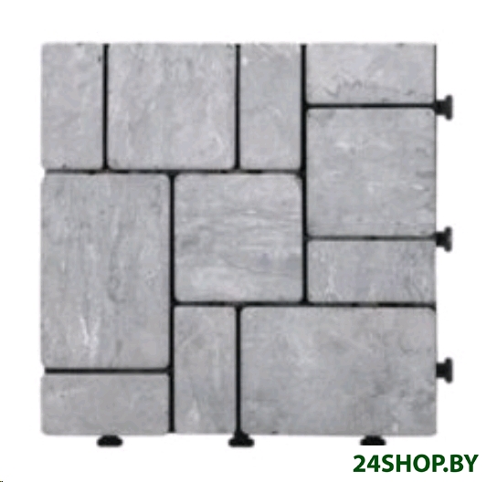 Плитка садовая Multy Home Stone Mosaic EU5100094 (6шт, стальной серый) Плитка садовая Multy Home Stone Mosaic EU5100094 (6шт, стальной серый)