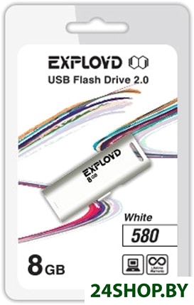 USB флэш-накопитель EXPLOYD 580 8GB (белый) USB флэш-накопитель EXPLOYD 580 8GB (белый)