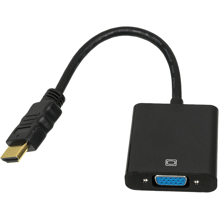 Адаптер Hama H-54569 HDMI19 (m)/VGA HD15 (f) Адаптер Hama H-54569 HDMI19 (m)/VGA HD15 (f)